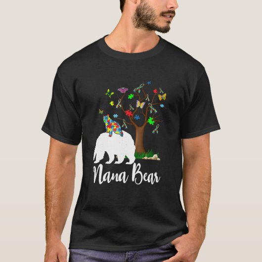 Nana Bear自閉症啓発ラブサポートTシャツT Tシャツ (正面)