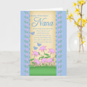 nana birthday card flowers and butterflies カード (黄色い花)