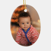 Nana Bright Hollyクリスマスフォト セラミックオーナメント (裏面)