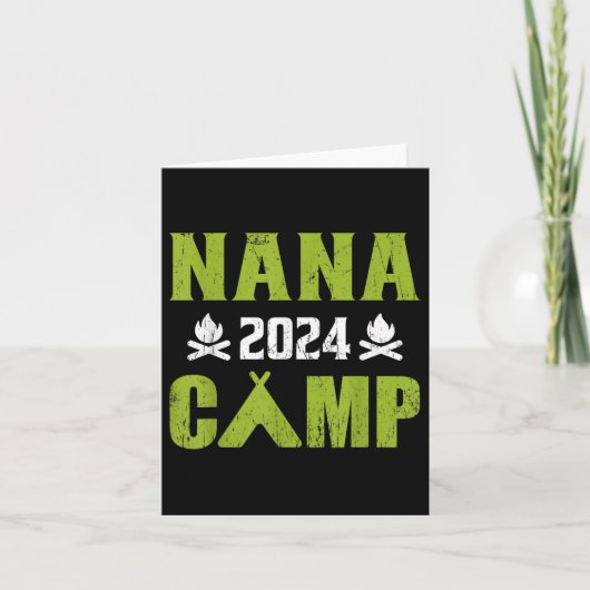 Nana Camp 2024 Family Vacation Summer Camping Crew カード (正面)