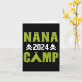 Nana Camp 2024 Family Vacation Summer Camping Crew カード (黄色い花)