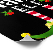 Nana Christmas Elf Matching Pajama X-mas Party  ポスター (角)