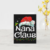 Nana Claus Christmas Pajama Family Matching Xmas L カード (黄色い花)