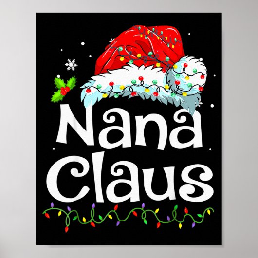 Nana Claus Christmas Pajama Family Matching Xmas L ポスター (正面)
