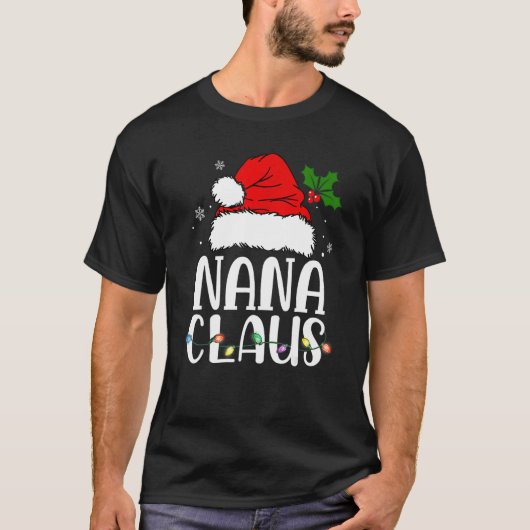 Nana Claus Christmas Pajama Family Matching Xmas Tシャツ (正面)