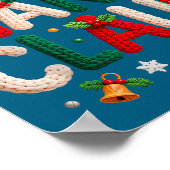 Nana Claus Knitted Design Grandma Pajama Family Ma ポスター (角)