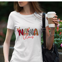 Nana Claus Retro Christmas Design T-Shirt Tシャツ
