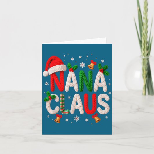 Nana Claus Santa Claus Crochet &amp; Knitting Love カード (正面)