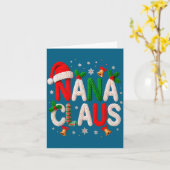 Nana Claus Santa Claus Crochet &amp; Knitting Love カード (黄色い花)