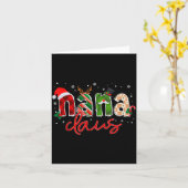 Nana Claus Santa Claus Family Matching Christmas P カード (黄色い花)