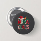 Nana Claus Santa Claus Grandma Family Matching Chr 缶バッジ (正面&裏面)