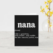 Nana Definition Funny Mom Mothers Day  カード (黄色い花)