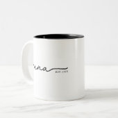 Nana Est 20XX Personalized Mother's Day Gift Mug ツートーンマグカップ (正面左)