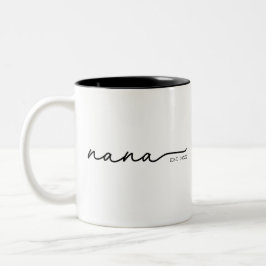 Nana Est 20XX Personalized Mother's Day Gift Mug ツートーンマグカップ