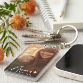 Nana Est year手書きスクリプトとハート写真 キーホルダー (正面右)