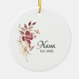 Nana Est. Year – 新しいおばあちゃんの節目 セラミックオーナメント
