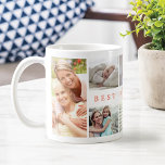 Nana Everの最高の家族写真コラージュへの贈り物 コーヒーマグカップ<br><div class="desc">あなたの素晴らしいナナを見せよう私たちの"Nana Ever"のスタイリッシュ8最高の写真コラージマグと彼女が愛しカスタムて素晴らしい。このデザインは最高のサーモンピンクのタイポグラフィデザインと自分の特別な家族の写真の8を含む「ナナ・エバー」を備えている。おばあちゃん素晴らし、ナナ、誕生日、記念日などへの贈り物！</div>