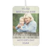 Nana Ever最高のに投票 – カスタム年 – 写真2枚 カーエアーフレッシュナー (正面)