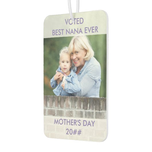 Nana Ever最高のに投票 – カスタム年 – 写真2枚 カーエアーフレッシュナー (左)