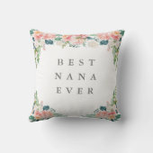 NANA EVER 最高の 10フォトコラージュピンクフローラカスタム クッション (裏面)