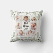 Nana Ever 最高の 7 Photo Collage Greenery クッション (裏面)