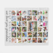 NANA EVER 最高の Granda 39フォトコラージグレイ フリースブランケット (正面(横))