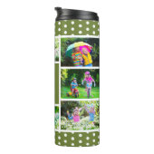 Nana Ever 最高の Photo Collageオリーブグリーンとホワイト タンブラー (回転右)