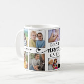 Nana Ever 最高の Photo Collageハートスクリプト コーヒーマグカップ (正面左)