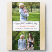 Nana First Mothers Day - 2枚の写真パーソナライズされた フォトプラーク (正面)