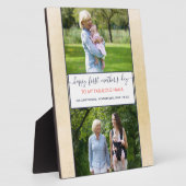 Nana First Mothers Day - 2枚の写真パーソナライズされた フォトプラーク (側面)