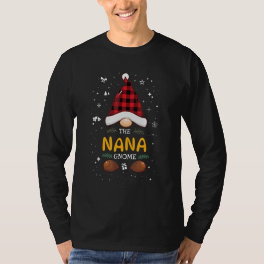 Nana Gnome Xmas Matching Family Christmas Pajama Tシャツ (正面)
