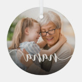 Nana Gramonaスクリプトオーバーレイ ガラスオーナメント (裏面)