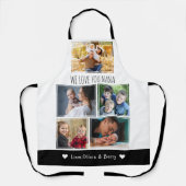 Nana Grandkids大好き5写真白黒 エプロン (正面)