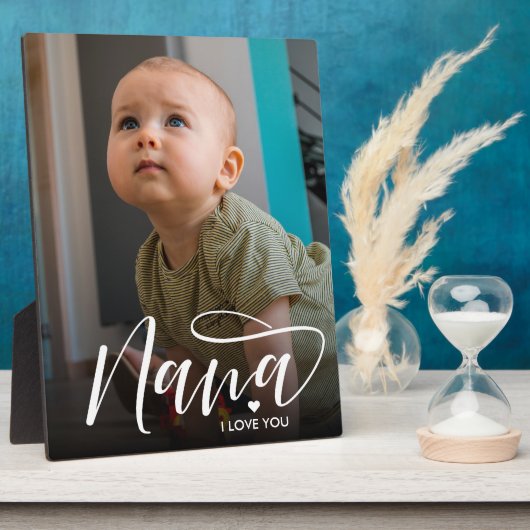 Nana I Love Youタイポグラフィ写真 フォトプラーク (側面)
