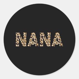 Nana Leopard For Womenおばあちゃんの母の日キリスト ラウンドシール