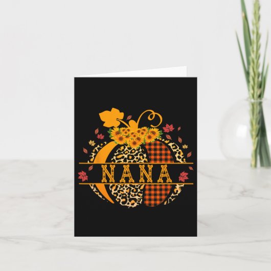 Nana Leopard Print PumpkinおばあちゃんNana Women カード (正面)