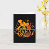 Nana Leopard Print PumpkinおばあちゃんNana Women カード (黄色い花)