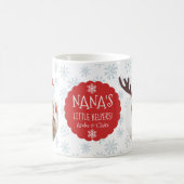 Nana little helper reindeerとサンタの写真 コーヒーマグカップ (中央)