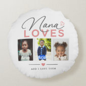 Nana Loves オリジナル 写真+名前入り 枕 ラウンドクッション (裏面)