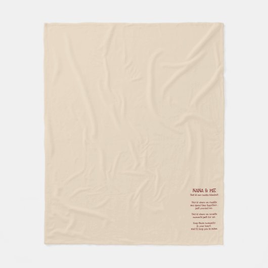 Nana & Me Cudle毛布 フリースブランケット (正面)