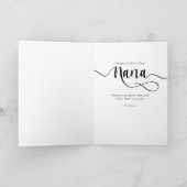 Nana Mother's Day 4 Photo Collage Pink Holiday Car シーズンカード (内部)