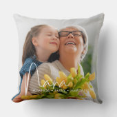 Nana Mothers day Text Overlay Script Chic クッション (正面)