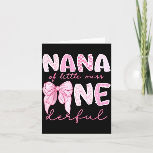 Nana Of Little Miss Onederful First Birthday Girl  カード (正面)