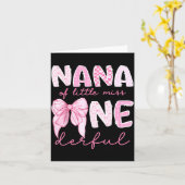 Nana Of Little Miss Onederful First Birthday Girl  カード (黄色い花)