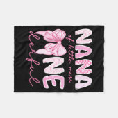 Nana Of Little Miss Onederful First Birthday Girl  フリースブランケット (正面(横))