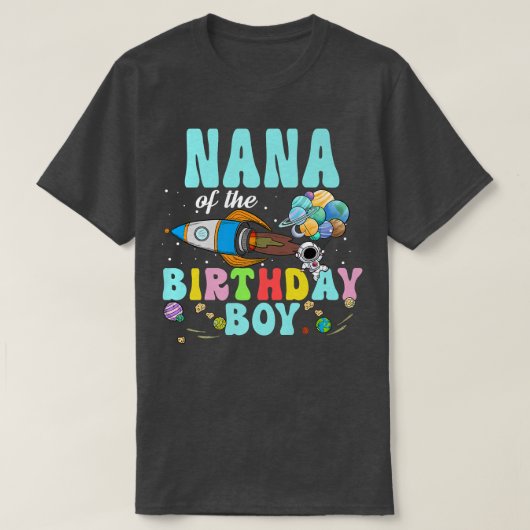 Nana Of The誕生日宇宙飛行士ボーイ宇宙パーティー Tシャツ (デザイン正面)