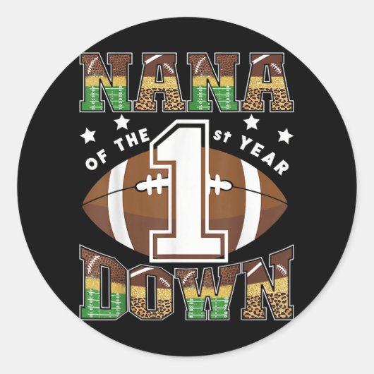 Nana Of The 1Year Down Football First誕生日 ラウンドシール (正面)