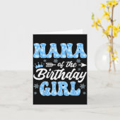 Nana Of The Birthday Girl Snowflakes Winter Christ カード (黄色い花)