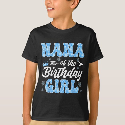 Nana Of The Birthday Girl Snowflakes Winter Christ Tシャツ (正面)