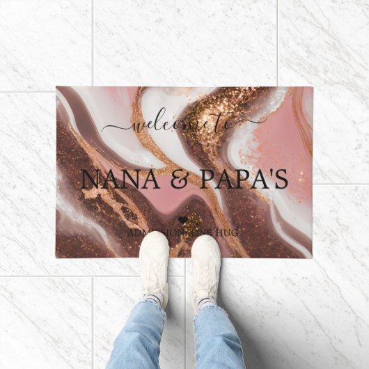 Nana & Papa's House Doormatへようこそ ドアマット (室内)